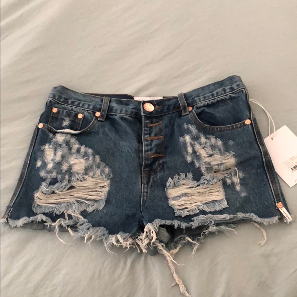 BNWT One teaspoon Romeo denim shorts